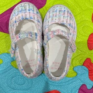 Janie and Jack Pink and Blue Tweed Kids Dress Shoes